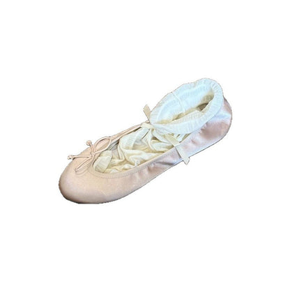 Damen Ballerinas Elastisch Bequem Schleifen Detail