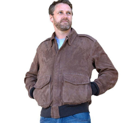 Lederjacke Herren Schwarz Elegant