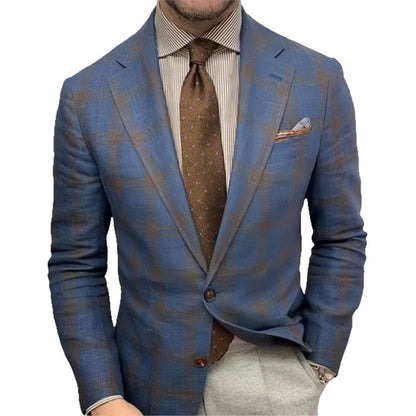 Herren Blazer Elegant Strukturiert Slim Fit