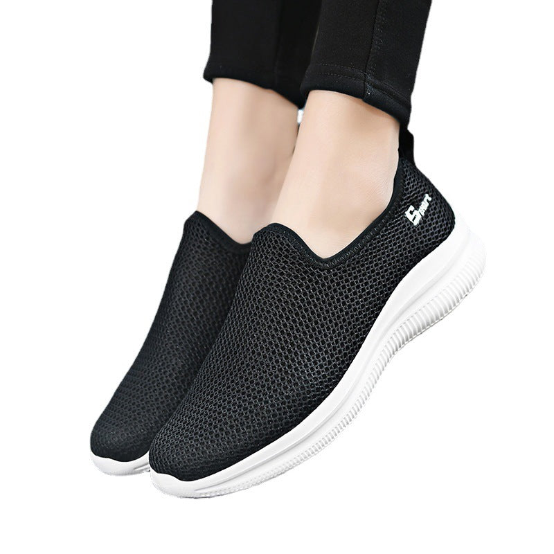 Damen Sneaker Atmungsaktiv Mesh Slip-On bequem - BerlinGlamour
