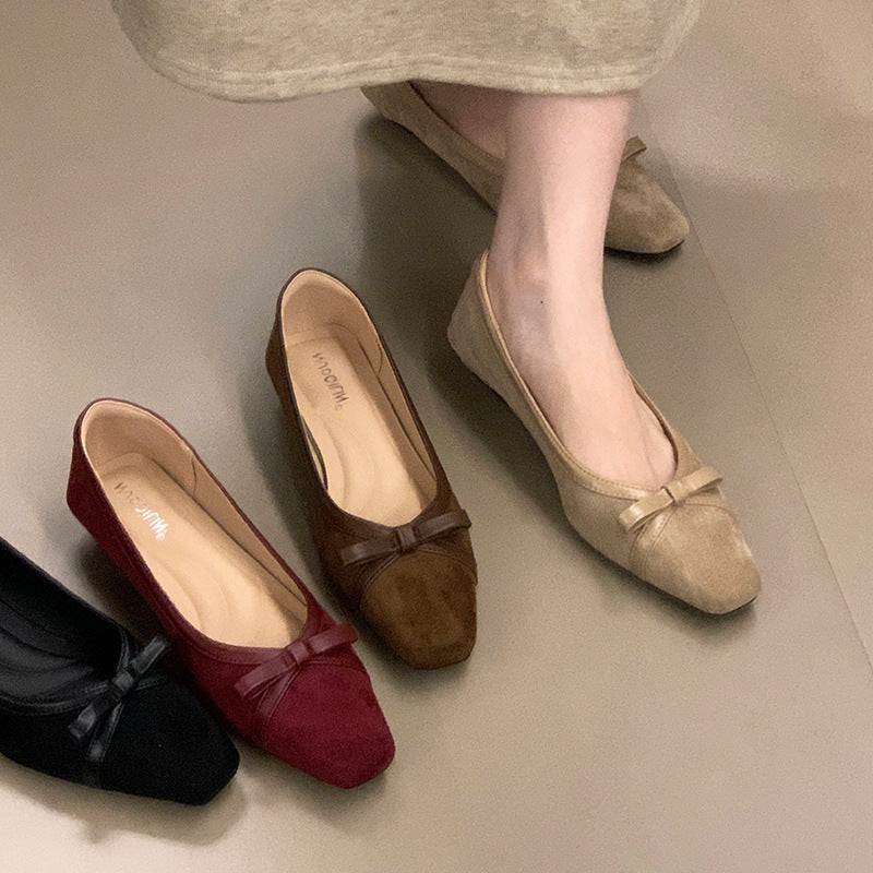 Damen Ballerinas Weich Schleife Elegante Modische - BerlinGlamour