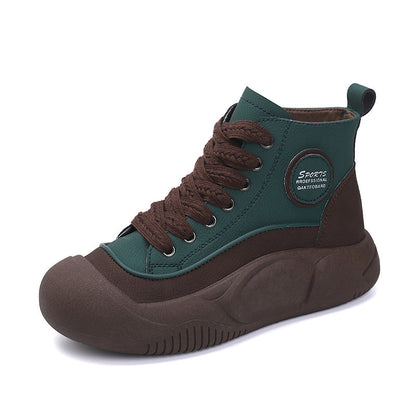 Damen Sneaker Hoch High-Top Komfort Schuhe Rutschfest