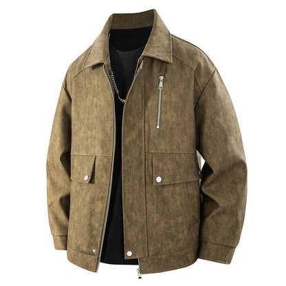 Herren Jacke Funktionell mit Reißverschlusstaschen Modern - BerlinGlamour