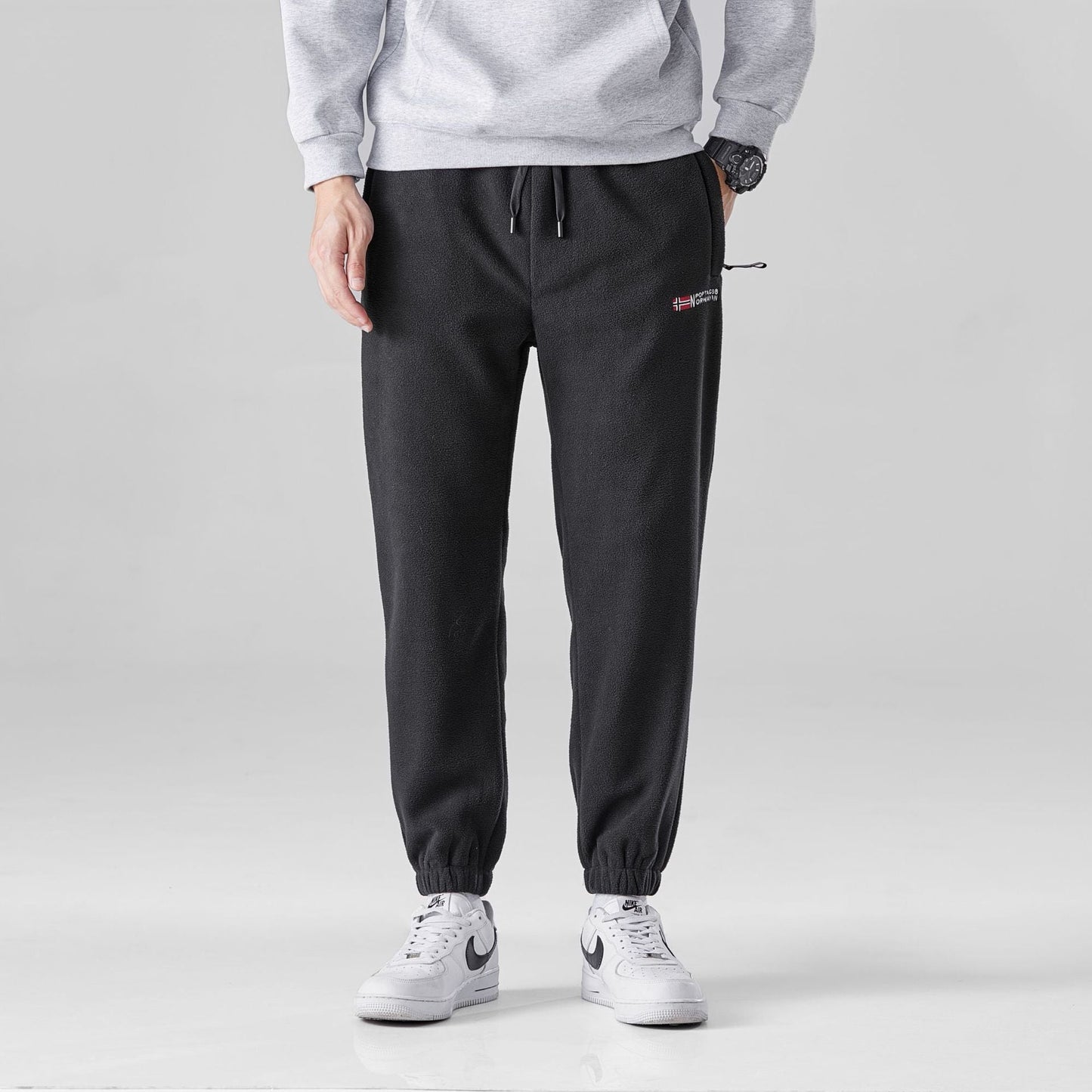 Bequeme Fleece Jogginghose Herren Warm