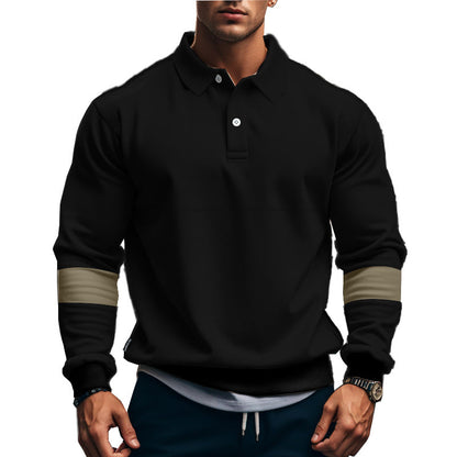 Herren Pullover Sportlich mit Kontraststreifen Modern