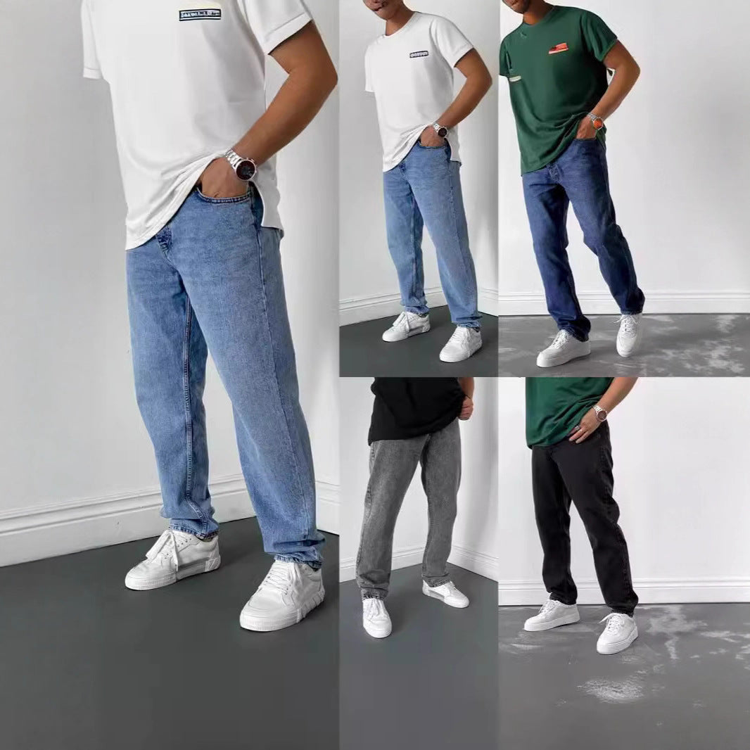 Herren Jeans Hose Modern Verwaschen Relaxed Fit