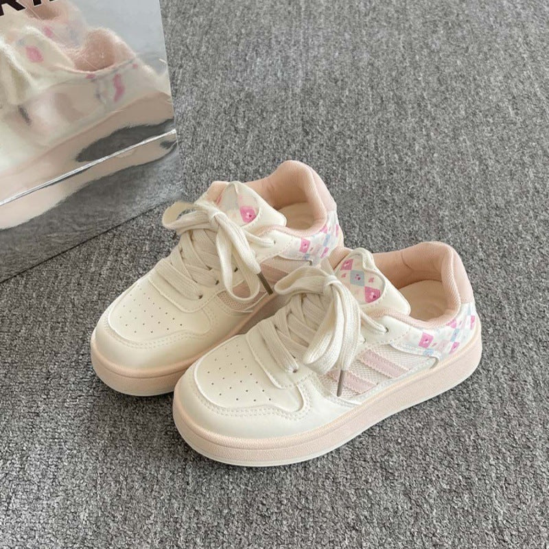 Damen Sneaker Karomuster Bequem Sportlich