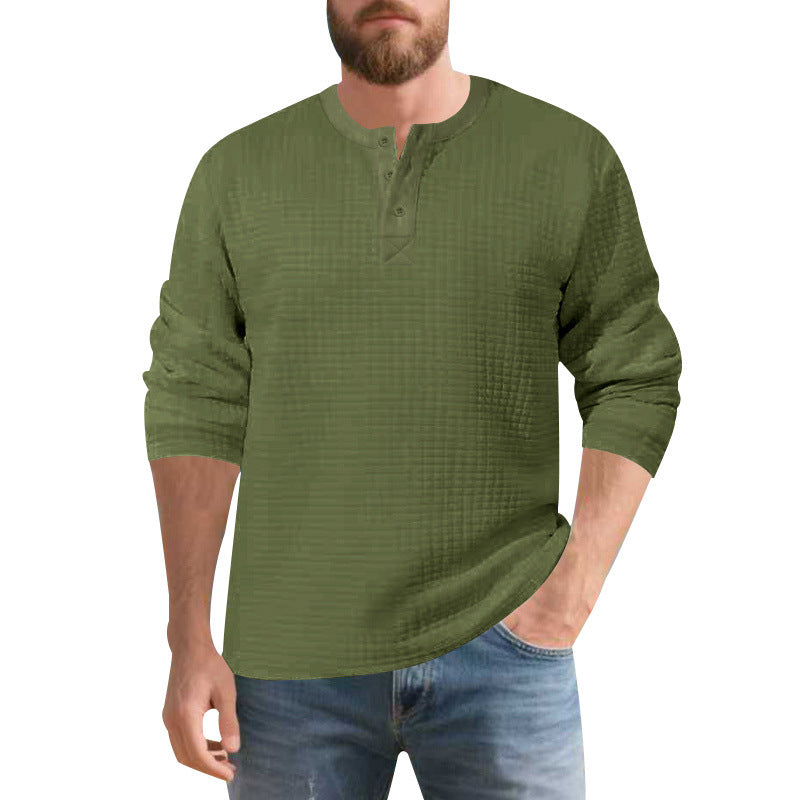 Herren Langarmshirt Modern Strukturiert Berlin Stil