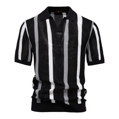 Herren Polo-Shirt Modernes Textildesign Slim Fit