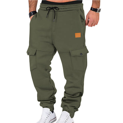 Herren Jogginghose Cargo Bequem Elastisch mit Taschen