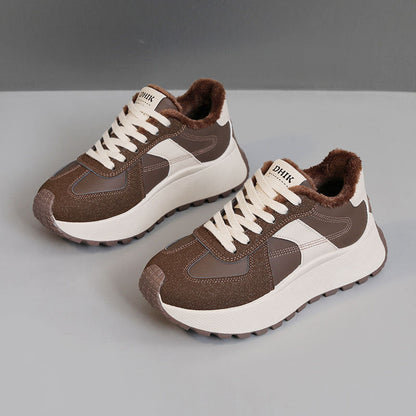 Damen Sneaker Warm Innenfutter Komfort Schuhe Winter