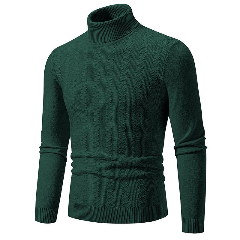 Herren Pullover Rollkragen Struktur Design Modern