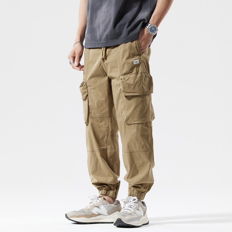 Herren Jogginghose Bequem Cargo Style Gummibund