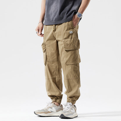 Herren Jogginghose Bequem Cargo Style Gummibund
