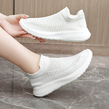 Damen Sneaker Atmungsaktiv Slip-On Schuhe Bequem