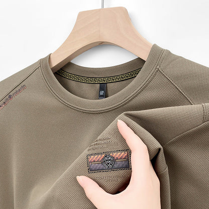 Herren Sweatshirt atmungsaktiv mit Sportstruktur Grau