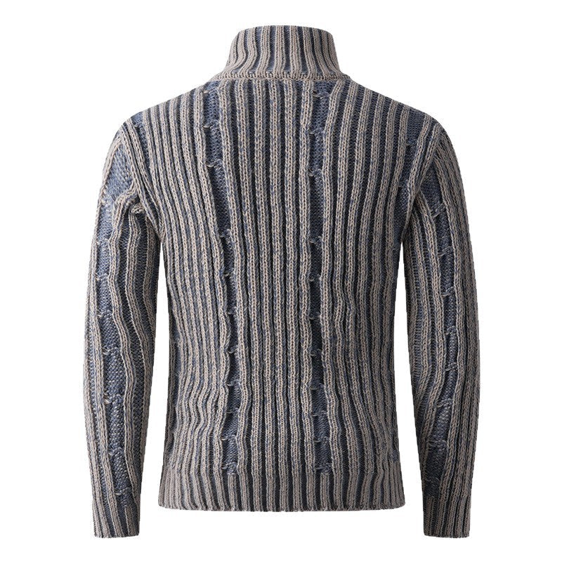 Herren Strickjacke Modern mit Reißverschluss und Muster
