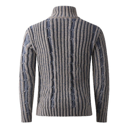 Herren Strickjacke Modern mit Reißverschluss und Muster