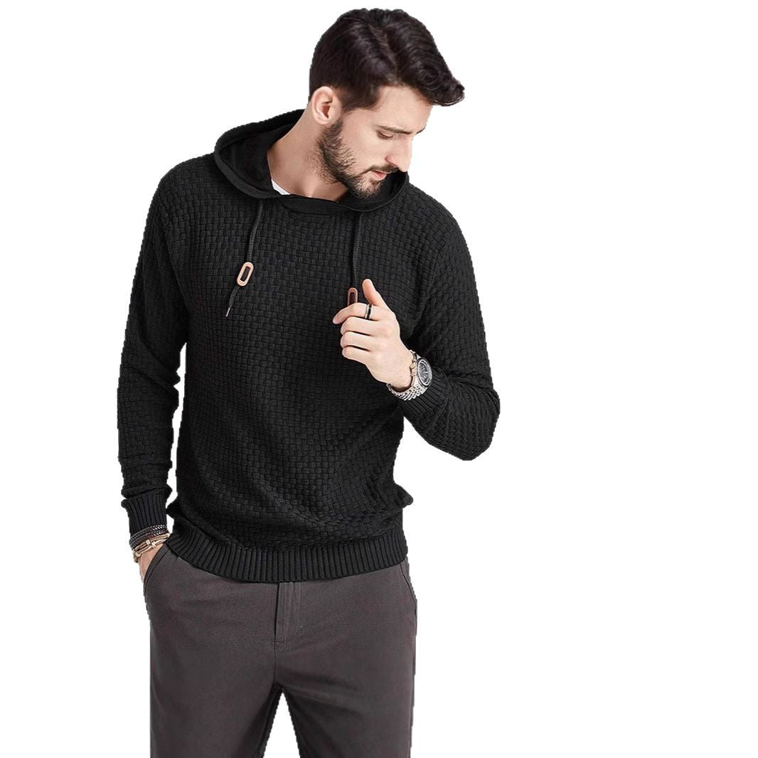 Herren Kapuzenpullover Bequem Strukturiert Mit Kordelzug