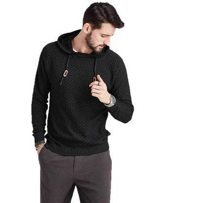 Herren Kapuzenpullover Bequem Strukturiert Mit Kordelzug