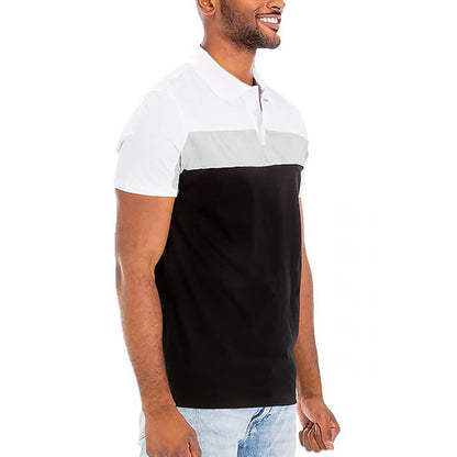 Herren Polo-Shirt Farbblock Modern SlimFit