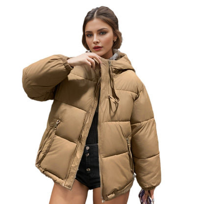 Damen Übergangsjacke Voluminös Steppnaht Taschen Modisch