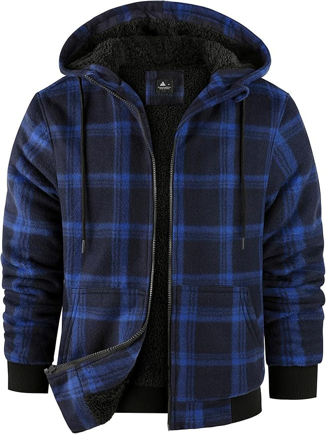 Herren Flanelljacke Gefüttert Urban Karo Muster