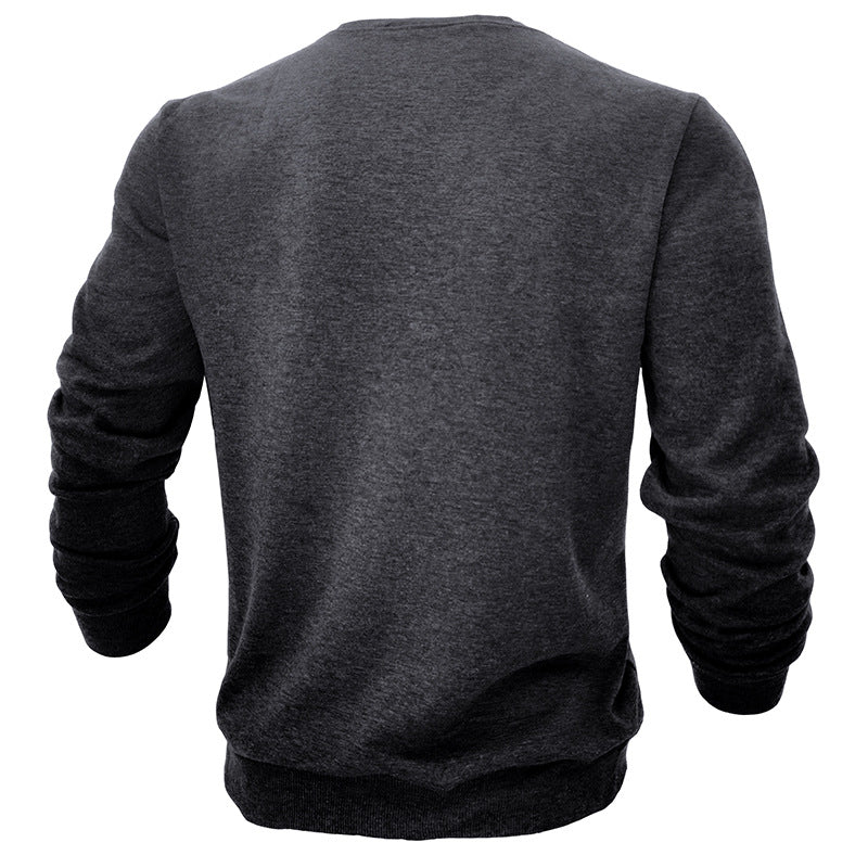Bequemes Herren Sweatshirt Rundhals Grau Casual