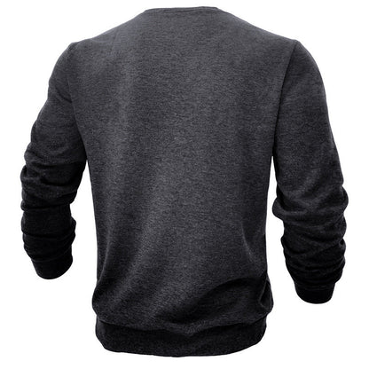Bequemes Herren Sweatshirt Rundhals Grau Casual