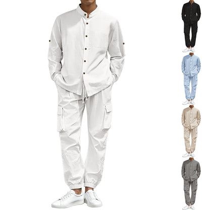 Herren Cargo-Hose Stehkragen Elastisch Bequem - BerlinGlamour