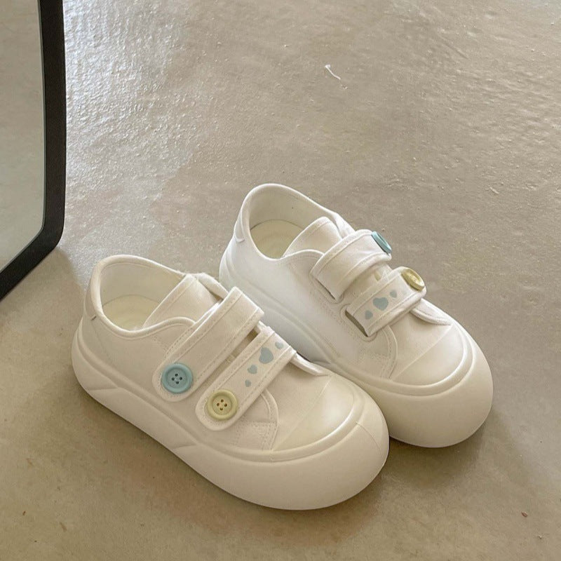 Damen Sneaker Bequem Schnallenverschluss Mode Schuhe
