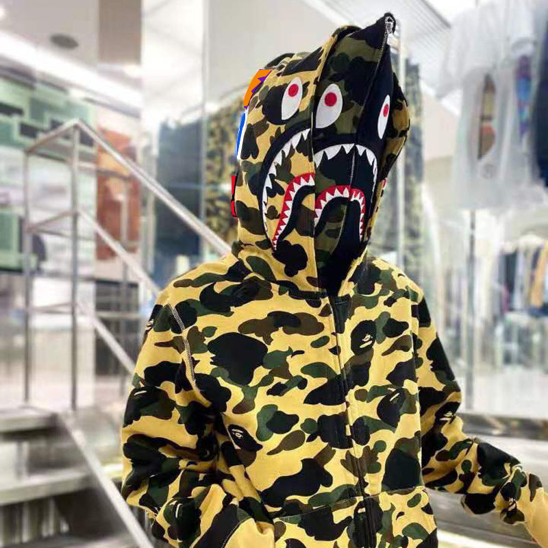 Herren Camouflage Jacke Kapuzenjacke Reißverschluss