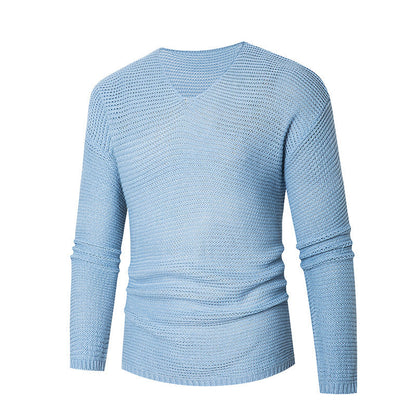 Herren Strickpullover V-Ausschnitt Atmungsaktiv Modern