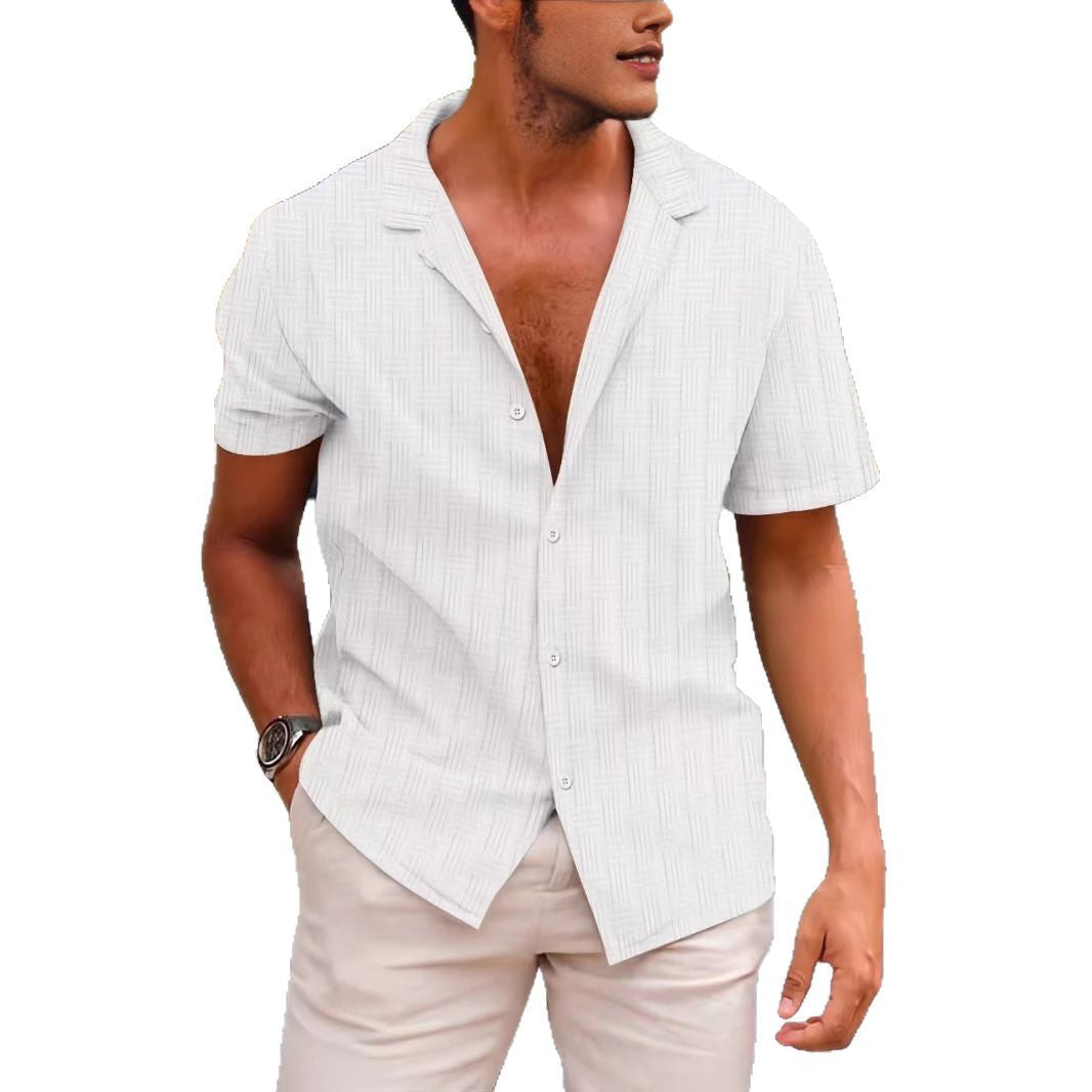 Herren Kurzarm Hemd Modernes Textildesign Berlin Style