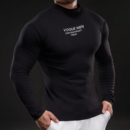 Herren Langarmshirt Elegantes Hochgeschlossenes Hemd