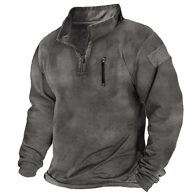 Herren Fleece Pullover Warm Bequem