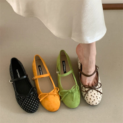 Damen Ballerinas mit verstellbarem Riemen und Schleife Bequem Chic - BerlinGlamour