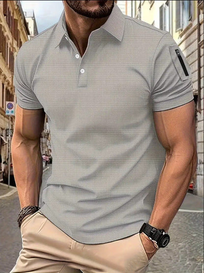 Herren Poloshirt Modern Muster Berlin Style
