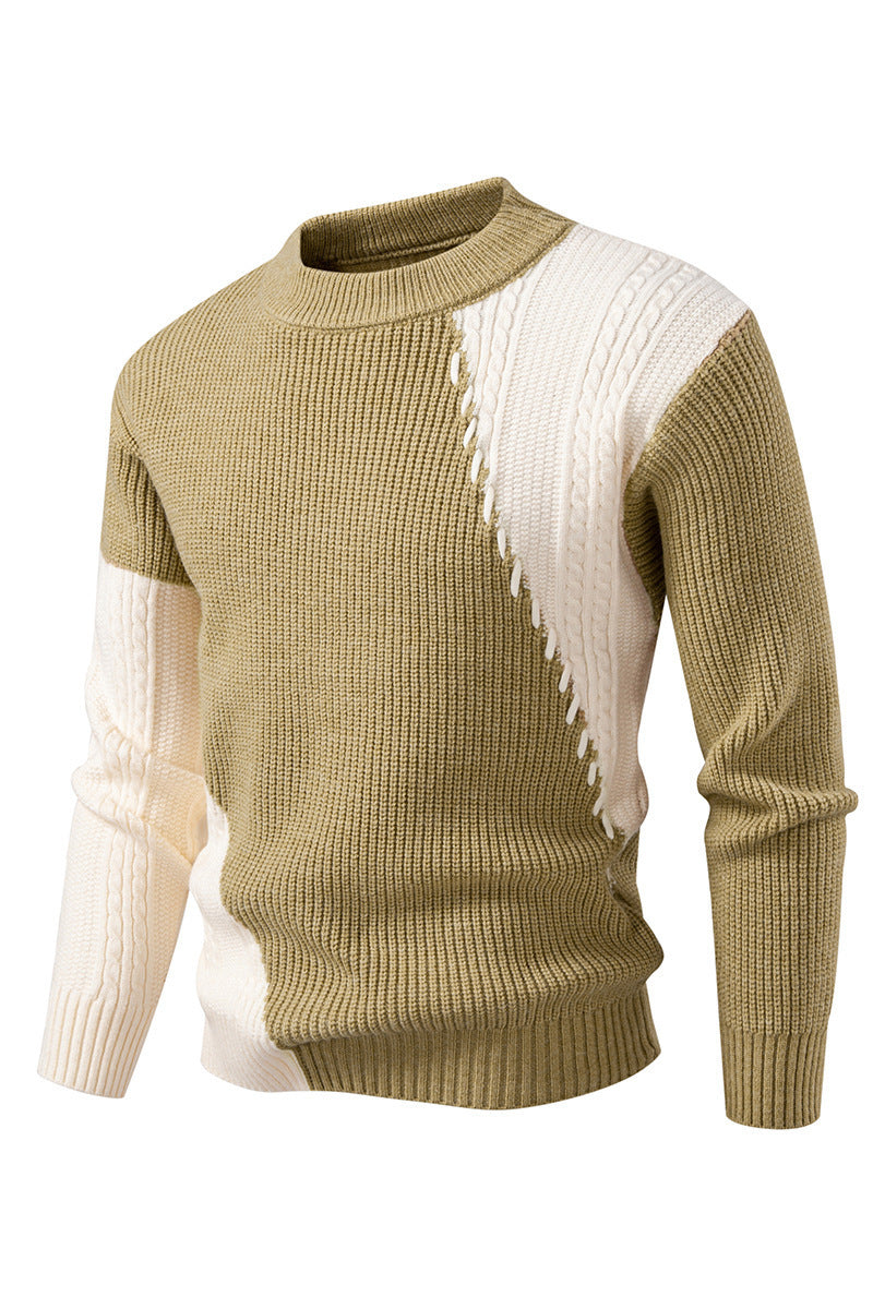 Strickpullover Herren Modern Zopfmuster Trendig