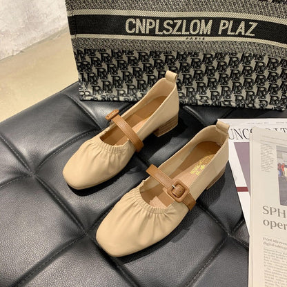 Damen Ballerinas Bequem Riemchen Design Modisch