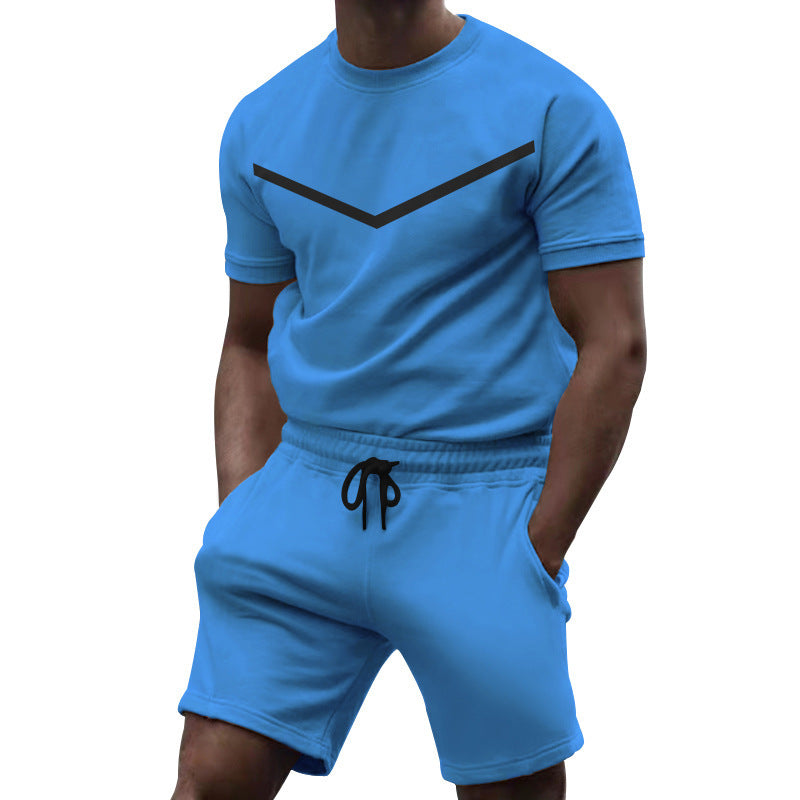 Herren Sport-Outfit Kurzarm elastisch mit Taschen