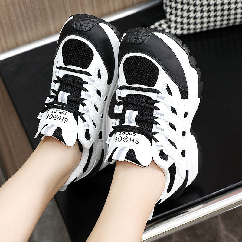 Damen Sport Schuhe Schnürsneaker Atmungsaktiv Leicht