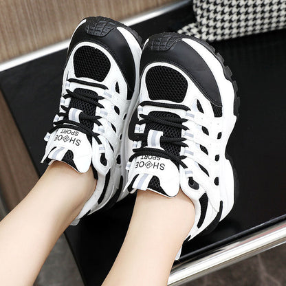 Damen Sport Schuhe Schnürsneaker Atmungsaktiv Leicht