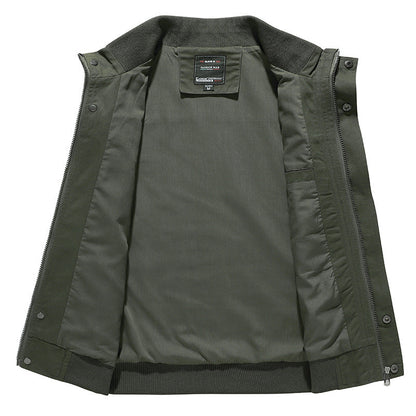 Herren Feldjacke Modern mit vielen Taschen Samtkragen