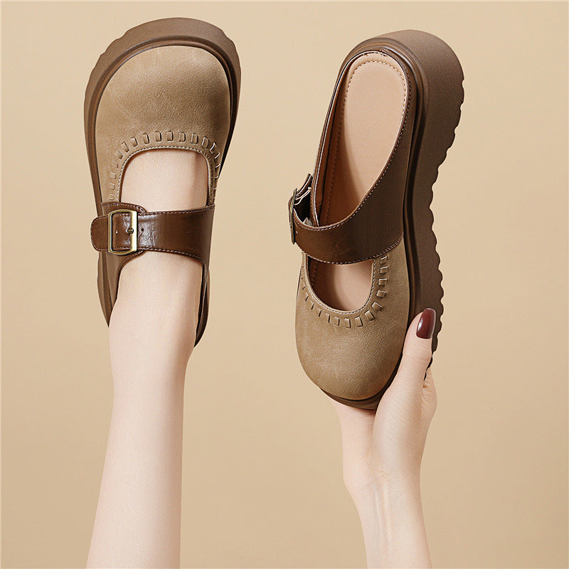 Damen Mokassins Elegante Bequame Schuhe mit verstellbarem Riemen