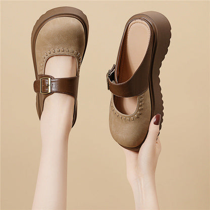 Damen Mokassins Elegante Bequame Schuhe mit verstellbarem Riemen