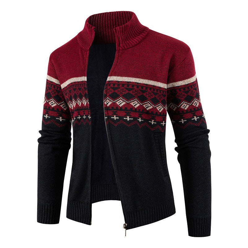 Herren Strickjacke Modern Hochkragen Trendig - BerlinGlamour