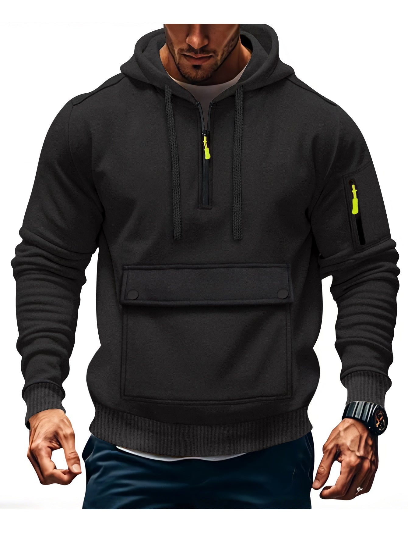 Herren Kapuzenpullover Lässig mit Taschen Größe XL