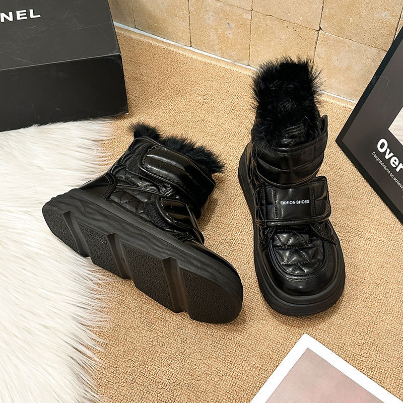 Damen Winterstiefel Isoliert Warm mit Fellbesatz