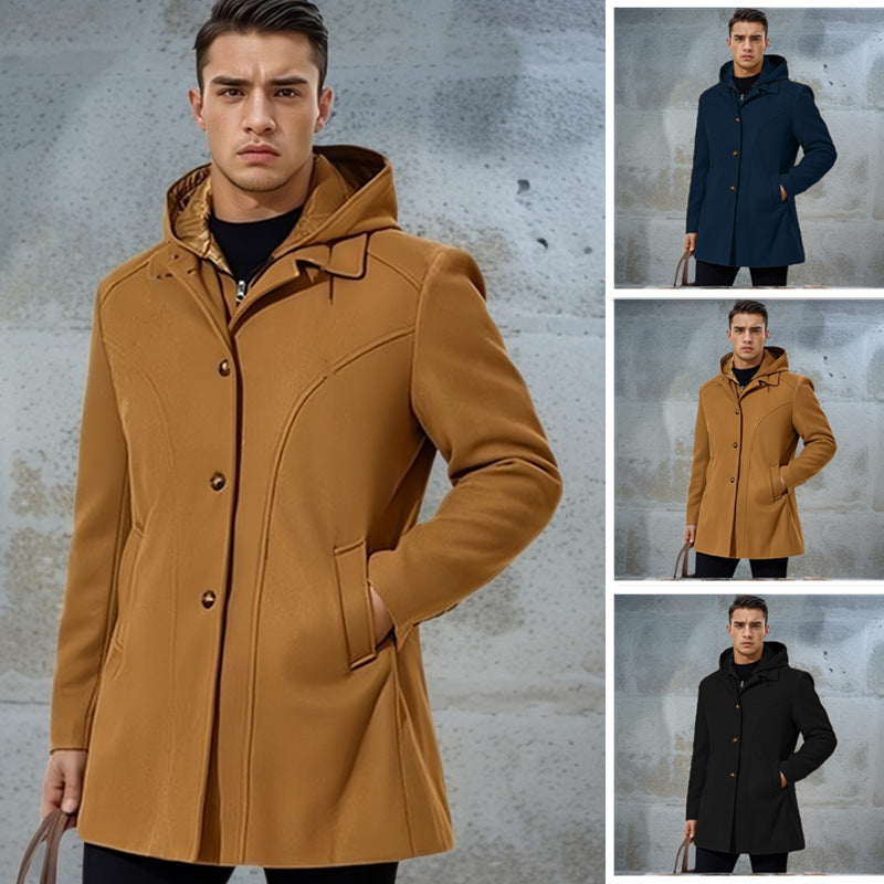 Herren Parka Modern mit Kapuze Wasserabweisend - BerlinGlamour